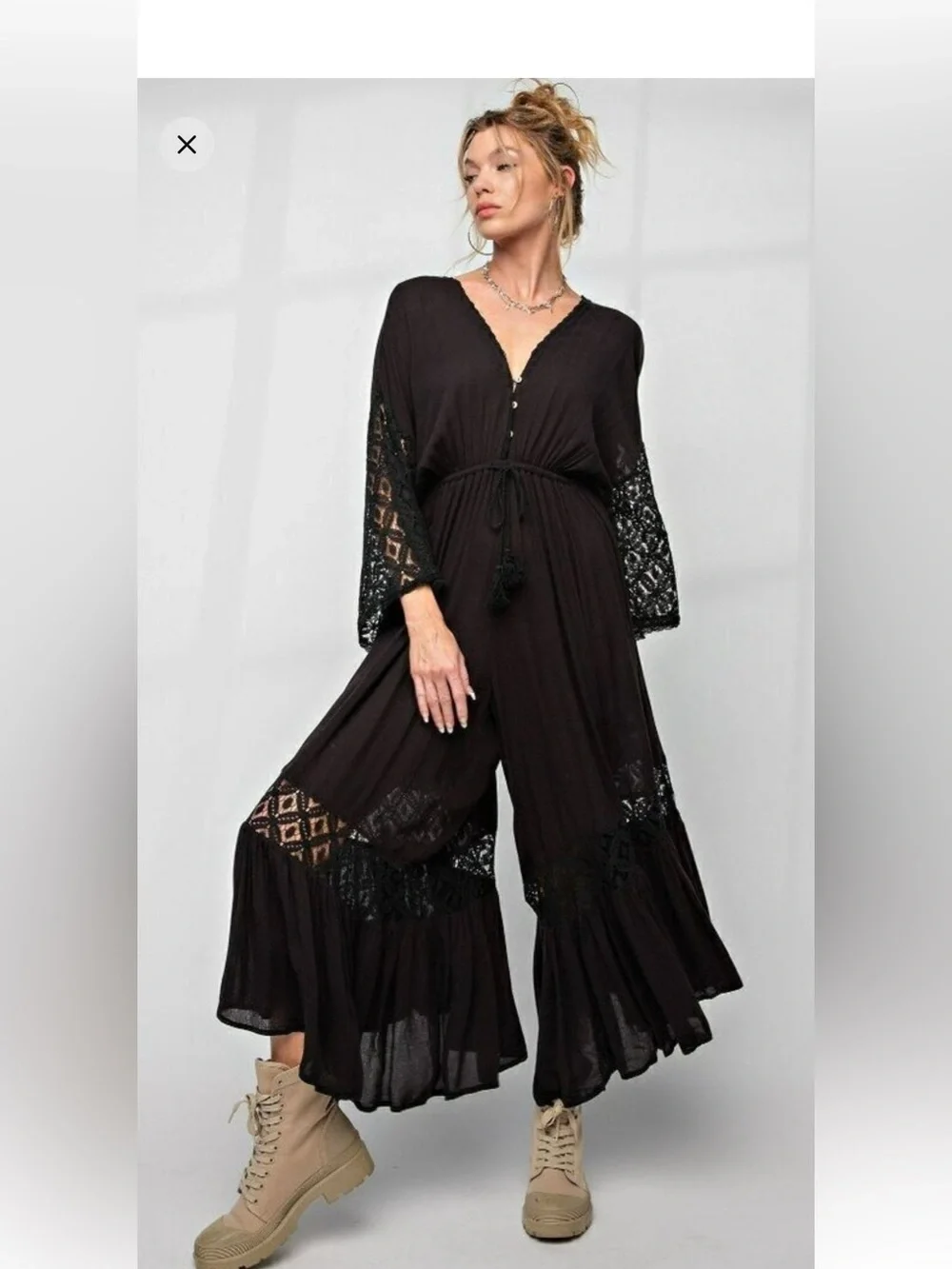 NWT sweet lovely black romper sz 3XL